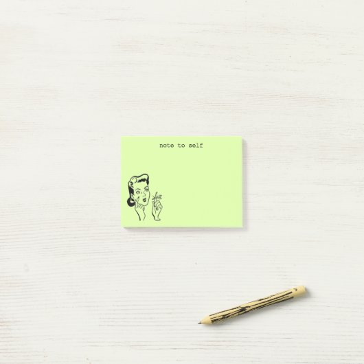 Limoen Grappige Retro Huisvrouw Note to Self (Op bureau)