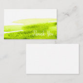 Limoen gras groene waterverf swish notitiekaartje (Voorkant / Achterkant)