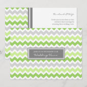Limoen Gray Chevron Wedding Vow Renewal Uitnodigin Kaart (Voorkant / Achterkant)