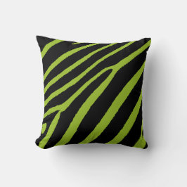 Limoen gree Zebra print Kussen