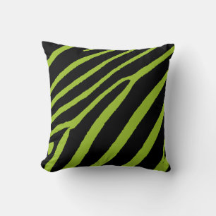 Limoen gree Zebra print Kussen