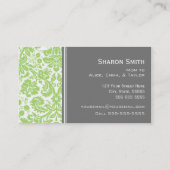 Limoen Grey Damask Calling Cards Contactkaartje (Achterkant)