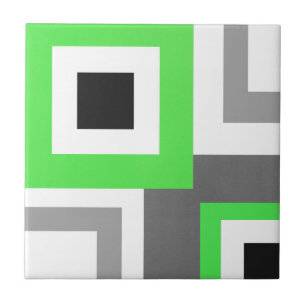 Limoen grijs zwart wit kleurenblok tegeltje