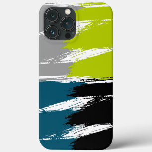 Limoen grijs zwart-wit penseel lijnverf Case-Mate iPhone case