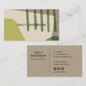 LIMOEN GROEN KRAFT MODERN RUSTIEK ABSTRACT ARTISTI VISITEKAARTJE (Voorkant / Achterkant)