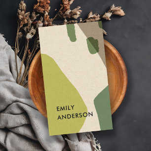 LIMOEN GROEN KRAFT MODERN RUSTIEK ABSTRACT ARTISTI VISITEKAARTJE