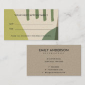 LIMOEN GROEN MODERN KRAFT ABSTRACTE KUNST AFSPRAAK VISITEKAARTJE (Voorkant / Achterkant)