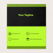 Limoen-groene enterpreneur Small Business Folded C Kaart (Binnenkant ongevouwen)