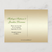  limoen groene Pareltjes gouden wervelingen Bewaar Aankondigingskaart (Achterkant)