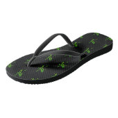 Limoen Heldergroene Abstract Art Pattern Teenslipp Teenslippers (Schuin)
