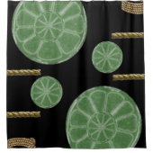 Limoen-hellingsgordijn Douchegordijn (Voorkant)