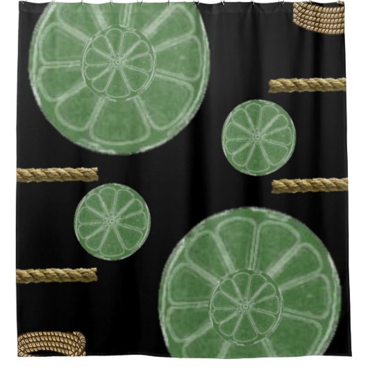 Limoen-hellingsgordijn Douchegordijn (Voorkant)