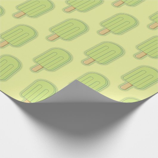 Limoen Ice Cream Stick Cadeaupapier (Hoek)