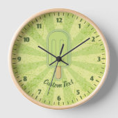 Limoen Ice Cream Stick Clock (Voorkant)