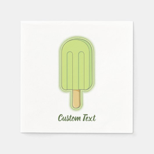 Limoen Ice Cream Stick Servet (Voorkant)