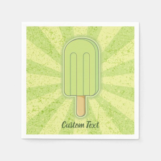 Limoen Ice Cream Stick Servet (Voorkant)