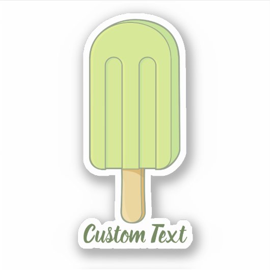 Limoen Ice Cream Stick Sticker (Voorkant)