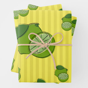 Limoen Illustratie Inpakpapier Vel