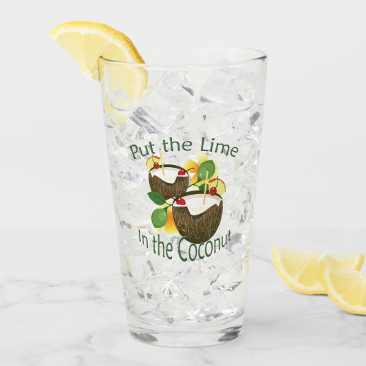 Limoen in de Kokosnoot Glas (Voorkant ijs)