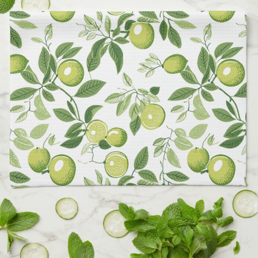 Limoen in de Kokosnoot - Theedoek (Gevouwen)