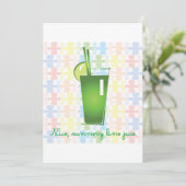 Limoen Juice Invitations Kaart (Staand voorkant)