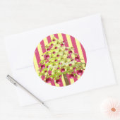 Limoen kerstboom met Ornamenten van pruimen Ronde Sticker (Envelop)