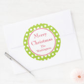 Limoen Kerststickers Ronde Sticker (Envelop)