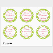 Limoen Kerststickers Ronde Sticker (Vel)