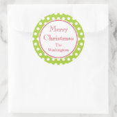 Limoen Kerststickers Ronde Sticker (Tas)