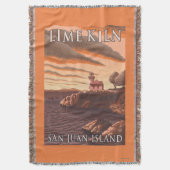 Limoen Kiln Lighthouse Vintage Travel Poster Deken (Voorkant Verticaal)