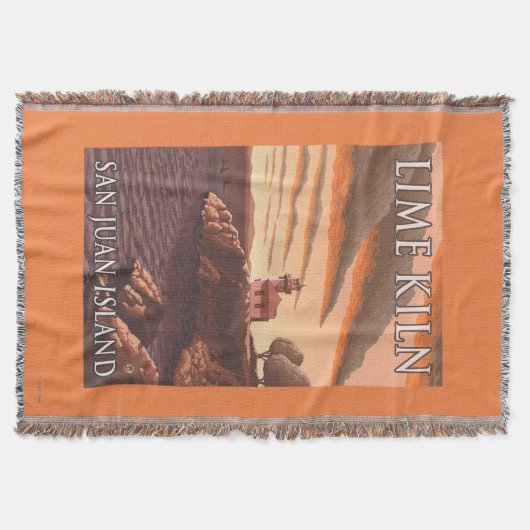 Limoen Kiln Lighthouse Vintage Travel Poster Deken (Voorkant)