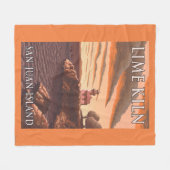 Limoen Kiln Lighthouse Vintage Travel Poster Fleece Deken (Voorkant (Horizontaal))