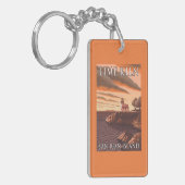 Limoen Kiln Lighthouse Vintage Travel Poster Sleutelhanger (Voorkant Links)