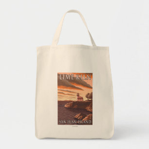 Limoen Kiln Lighthouse Vintage Travel Poster Tote Bag