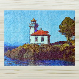 Limoen Kiln Lighthouse Vrijdag Harbour WA Puzzle Legpuzzel