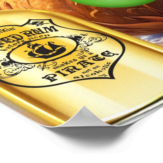 Limoen, kokosnoot en rum Poster (Hoek)