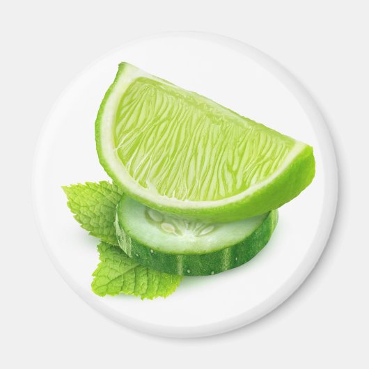 Limoen, komkommer en munt magneet (Voorkant)