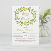 Limoen Krans Baby Shower Kaart (Staand voorkant)