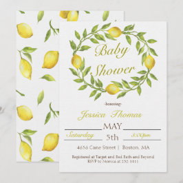 Limoen Krans Baby Shower Kaart
