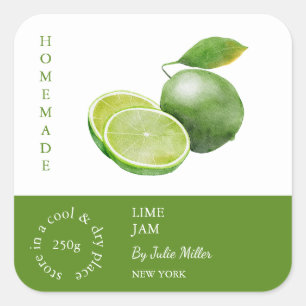 Limoen-label voor kleine bedrijven vierkante sticker