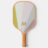Limoen lavendel sorbet monogram modern gepersonali pickleball paddle (Voorkant)