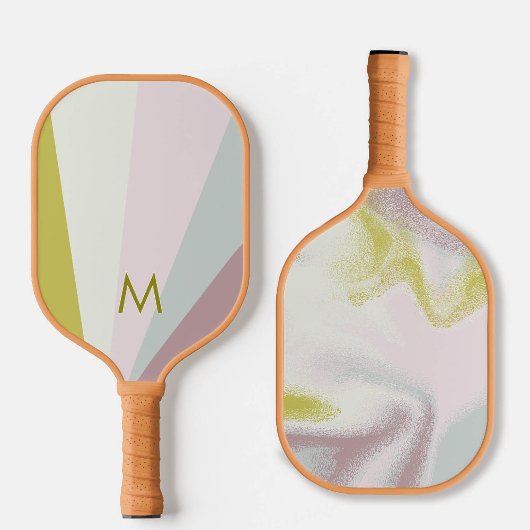 Limoen lavendel sorbet monogram modern gepersonali pickleball paddle