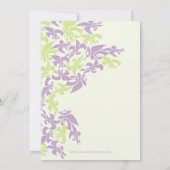 Limoen Lavender Fleur de Lis Modern Vrijgezellenfe Kaart (Achterkant)