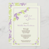 Limoen Lavender Fleur de Lis Modern Vrijgezellenfe Kaart (Voorkant / Achterkant)