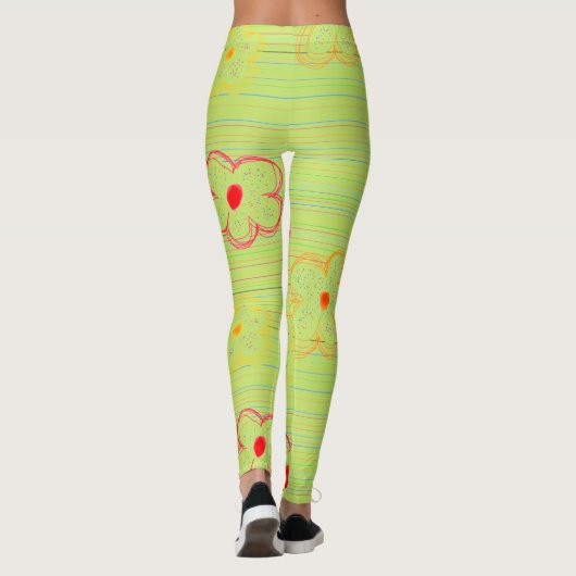 Limoen-Leggings Leggings (Achterkant)