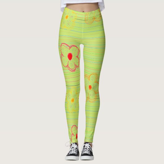 Limoen-Leggings Leggings (Voorkant)