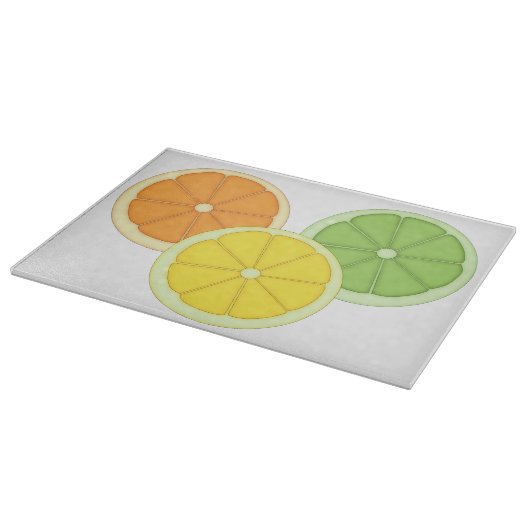 Limoen, Lemon en Sinaasappel Snijplank (Hoek)