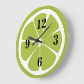 Limoen Lemon Slice Groene Fruit Keuken Grote Klok (Hoek)