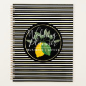 Limoen Lemon Waterverf Logo Folie Stripes Wedding Planner (Voorkant)