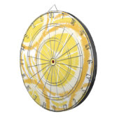 Limoen Lemonade Wervel Tie Dye Patroon Dartbord (Voorkant Rechts)